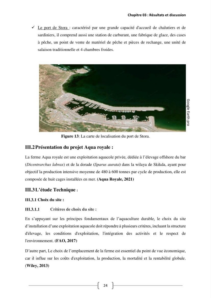 Etude Technico-économique et écologique de contribution des projets aqucoles au dévloppment durable en Algérie