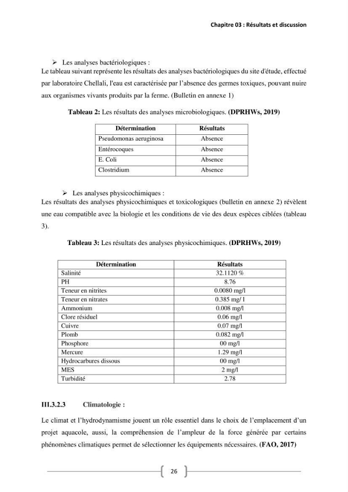 Etude Technico-économique et écologique de contribution des projets aqucoles au dévloppment durable en Algérie