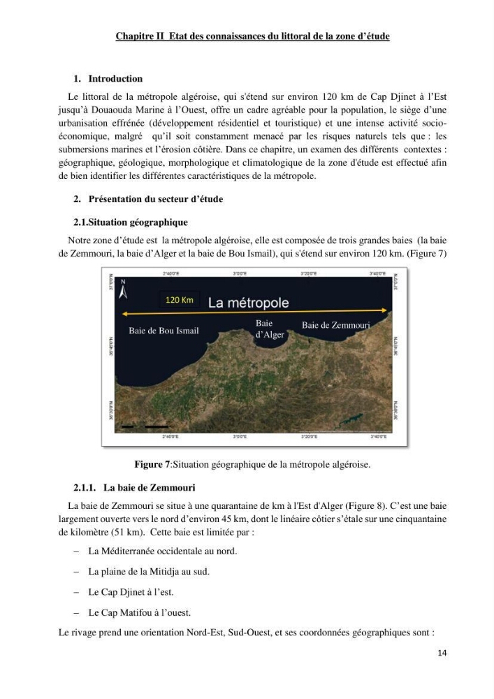 Changement climatique et risques côtiers dans la métropole algéroise.