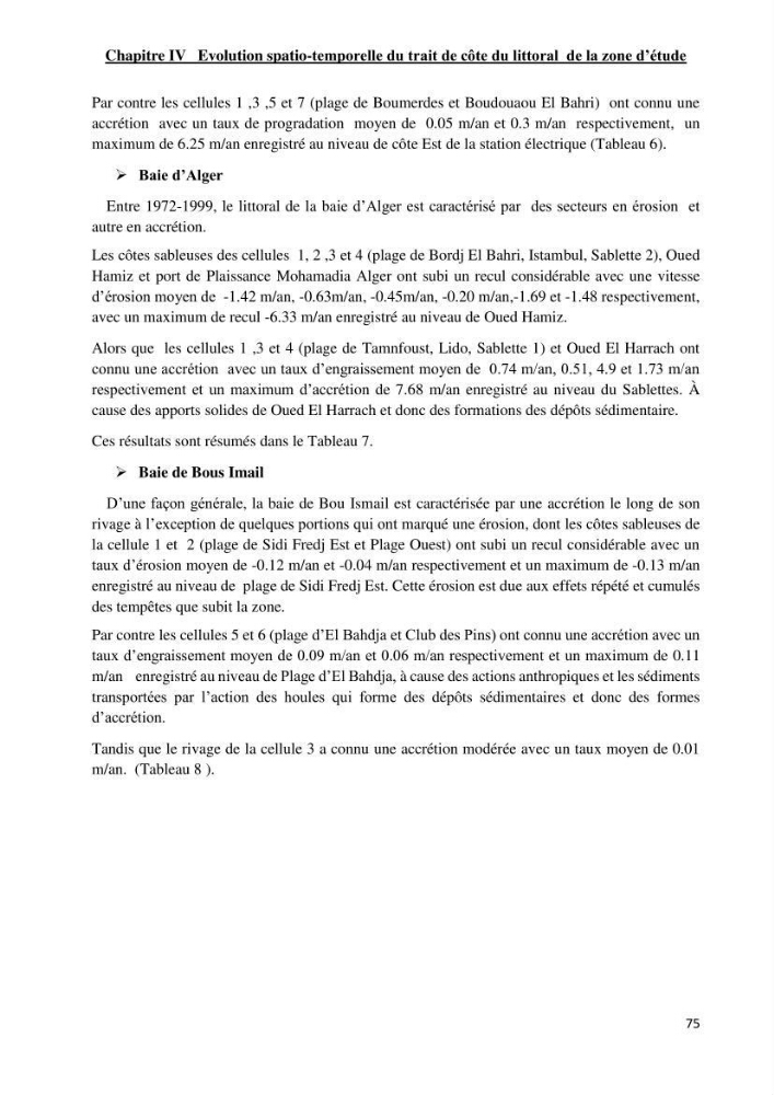 Changement climatique et risques côtiers dans la métropole algéroise.