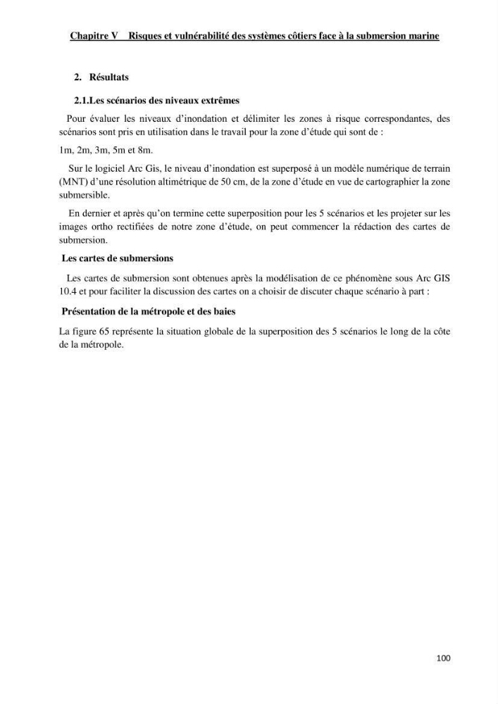Changement climatique et risques côtiers dans la métropole algéroise.