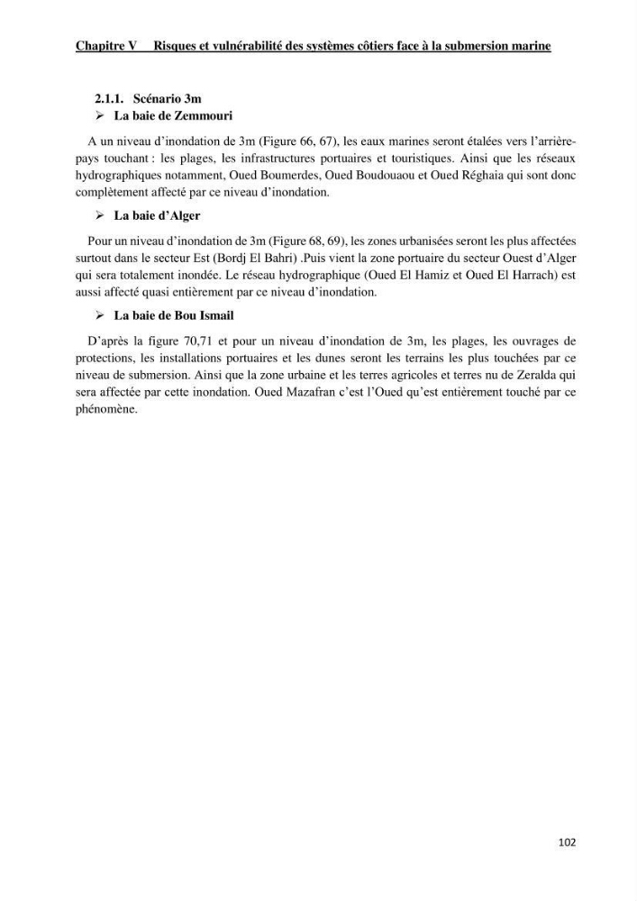 Changement climatique et risques côtiers dans la métropole algéroise.