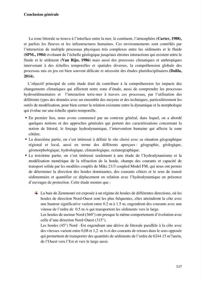 Changement climatique et risques côtiers dans la métropole algéroise.