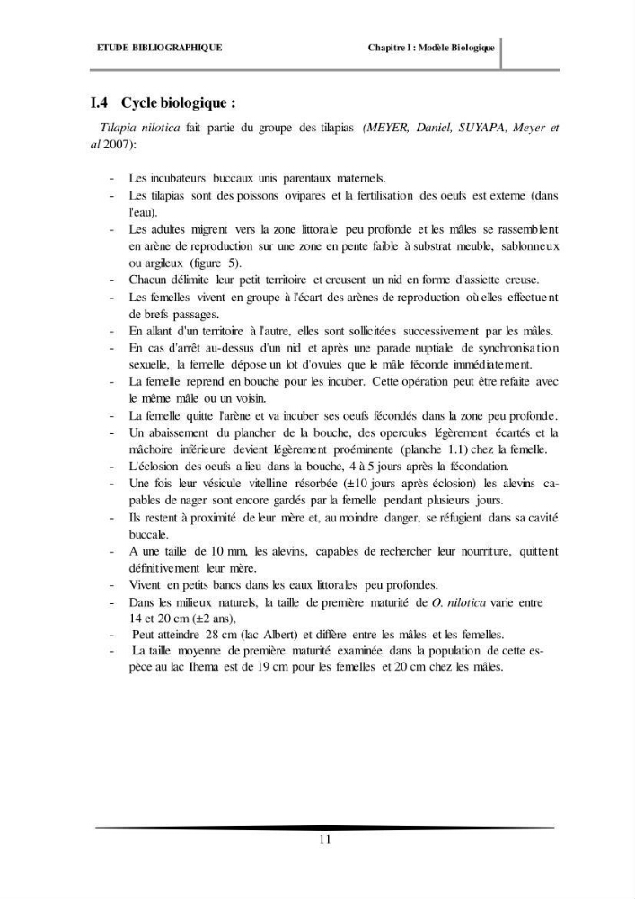 Essais d’élevage de Tilapia Nilotica en système biofloc : Effet sur la croissance, la reproduction et les paramètres du milieu