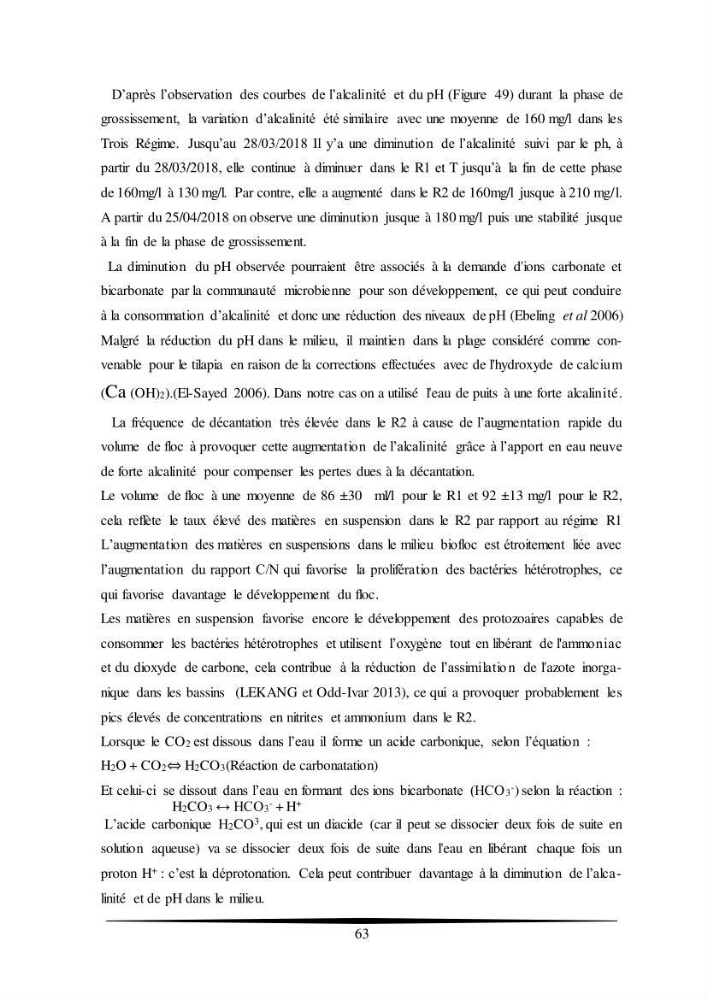 Essais d’élevage de Tilapia Nilotica en système biofloc : Effet sur la croissance, la reproduction et les paramètres du milieu