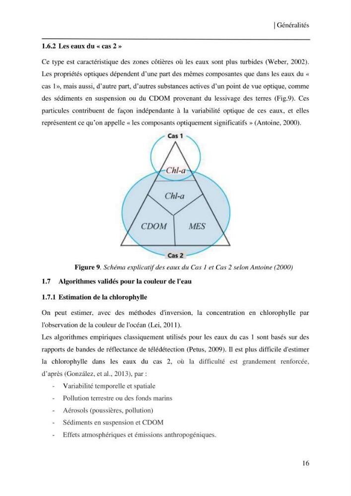 Conception des algorithmes empiriques pour l\'estimation de la chlorophylle-a et la turbidité dans la baie de Bou-Ismail