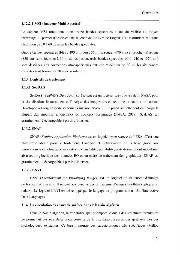Conception des algorithmes empiriques pour l\'estimation de la chlorophylle-a et la turbidité dans la baie de Bou-Ismail
