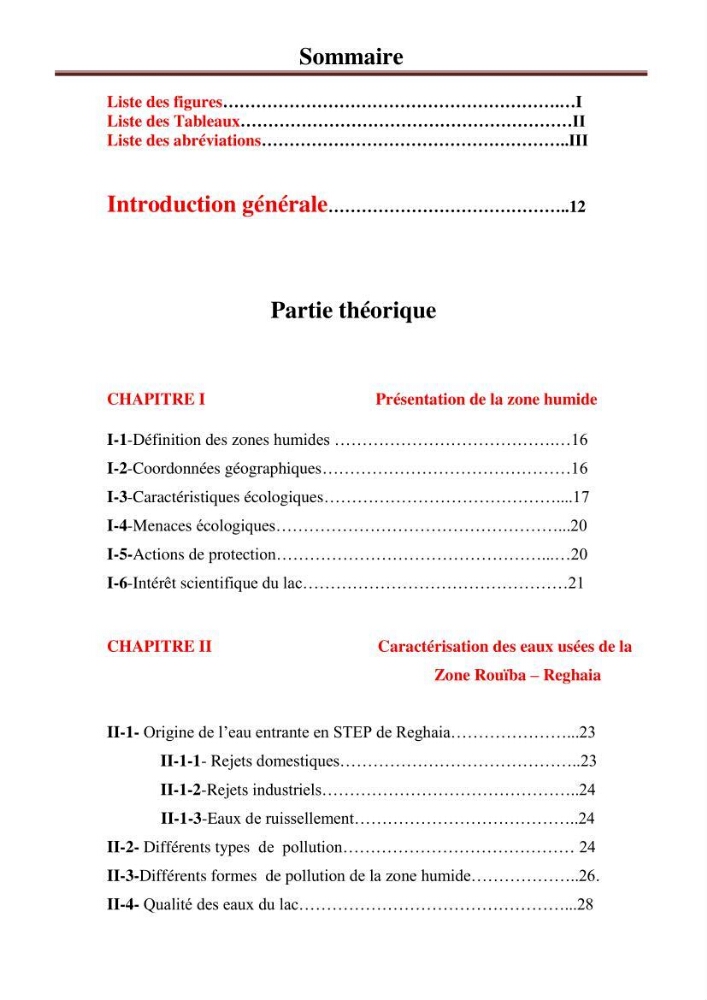 Contribution a l\'évaluation du degré de pollution des eaux du lac de reghaia et proposition des procédés de traitement électrochimique et membranire :