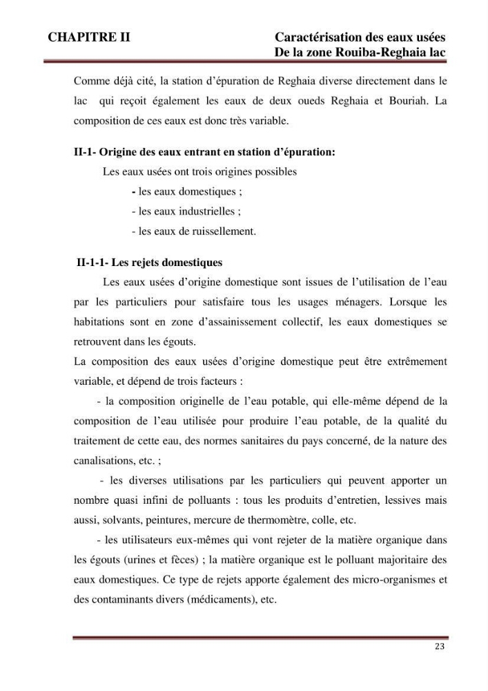 Contribution a l\'évaluation du degré de pollution des eaux du lac de reghaia et proposition des procédés de traitement électrochimique et membranire :