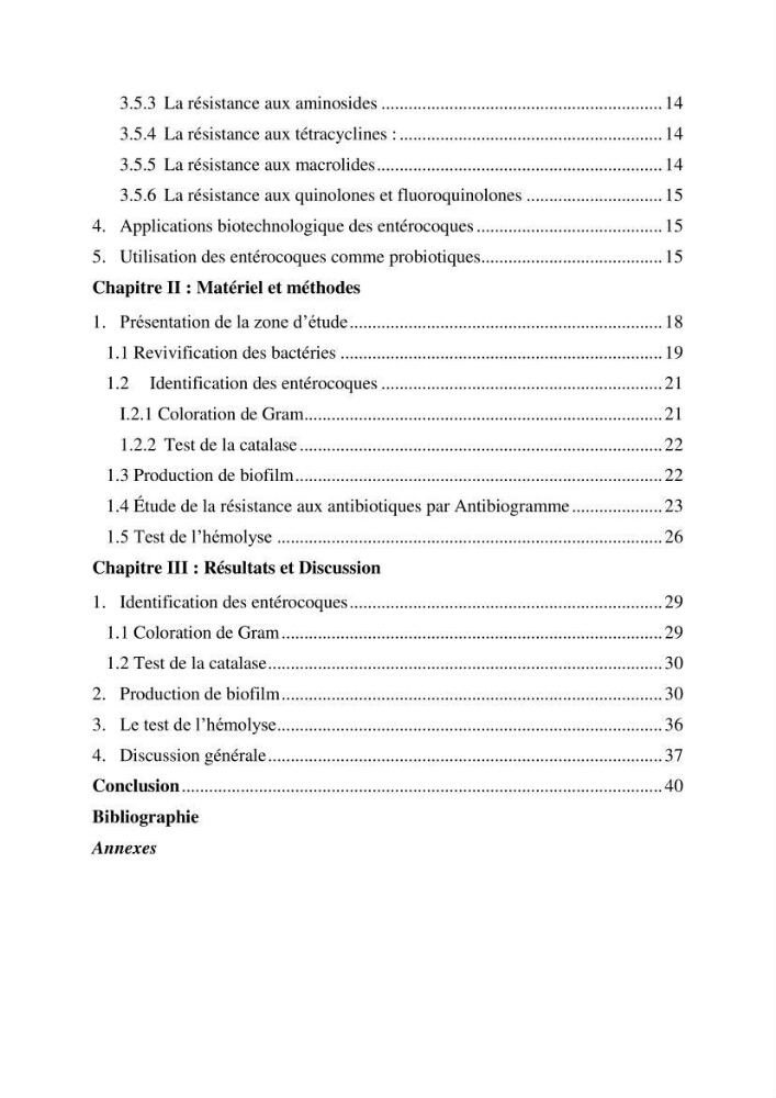 Caractérisation et évaluation de la virulence et de la résistance aux antibiotiques chez les entérocoques isolés dans le milieu marin