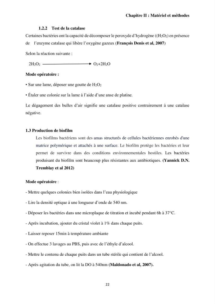 Caractérisation et évaluation de la virulence et de la résistance aux antibiotiques chez les entérocoques isolés dans le milieu marin
