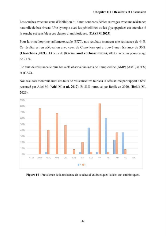 Caractérisation et évaluation de la virulence et de la résistance aux antibiotiques chez les entérocoques isolés dans le milieu marin