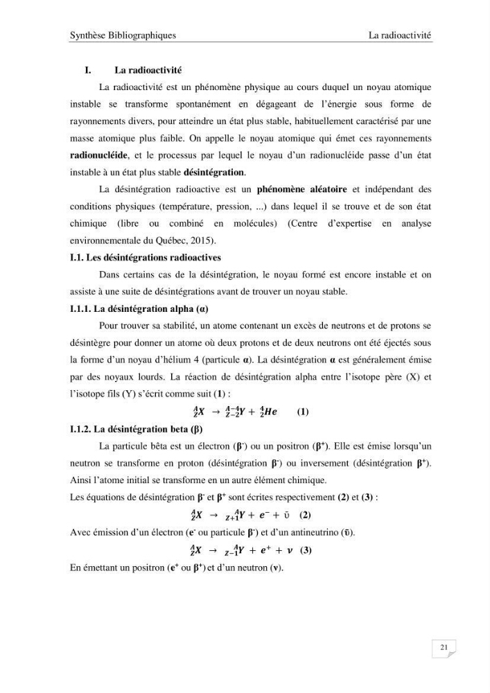 Les radioéléments et l\'historique de la contamination dans les sédiments de la côte algéroise