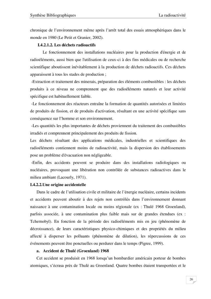 Les radioéléments et l\'historique de la contamination dans les sédiments de la côte algéroise