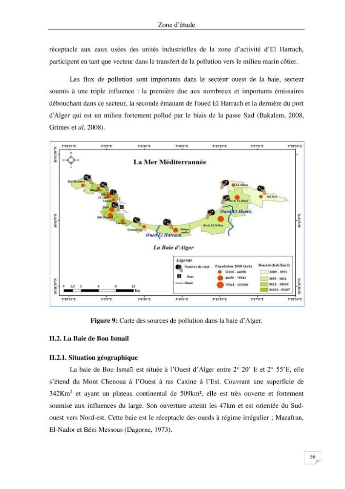 Les radioéléments et l\'historique de la contamination dans les sédiments de la côte algéroise