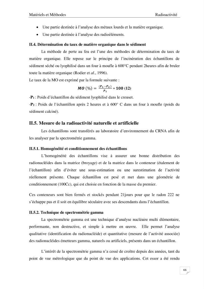 Les radioéléments et l\'historique de la contamination dans les sédiments de la côte algéroise