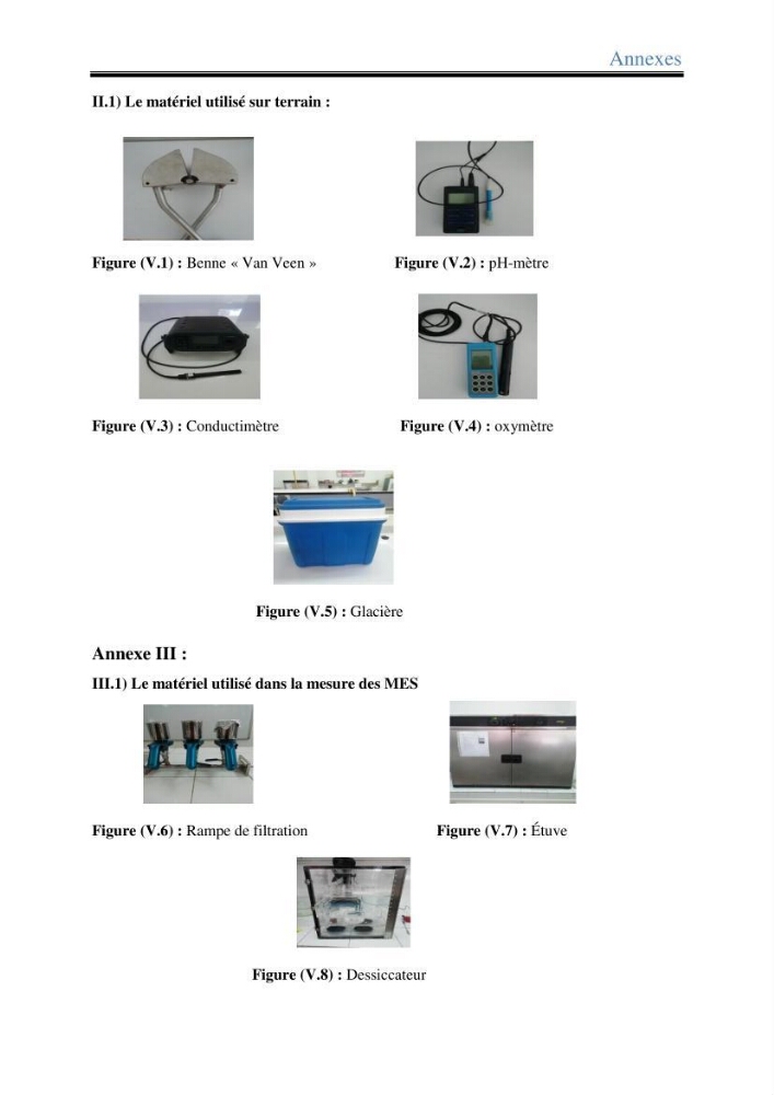Les paramètres physico-chimiques dans l’eau de mer et les sédiments dans le port de Sidi-Fredj