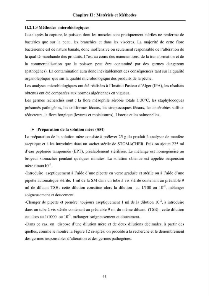 Contribution à la valorisation du Chinchard commun Trachurus trachurus ( L innée, 1758) et évaluation de la qualité organoleptique,hygiénique et nutritionnelle: