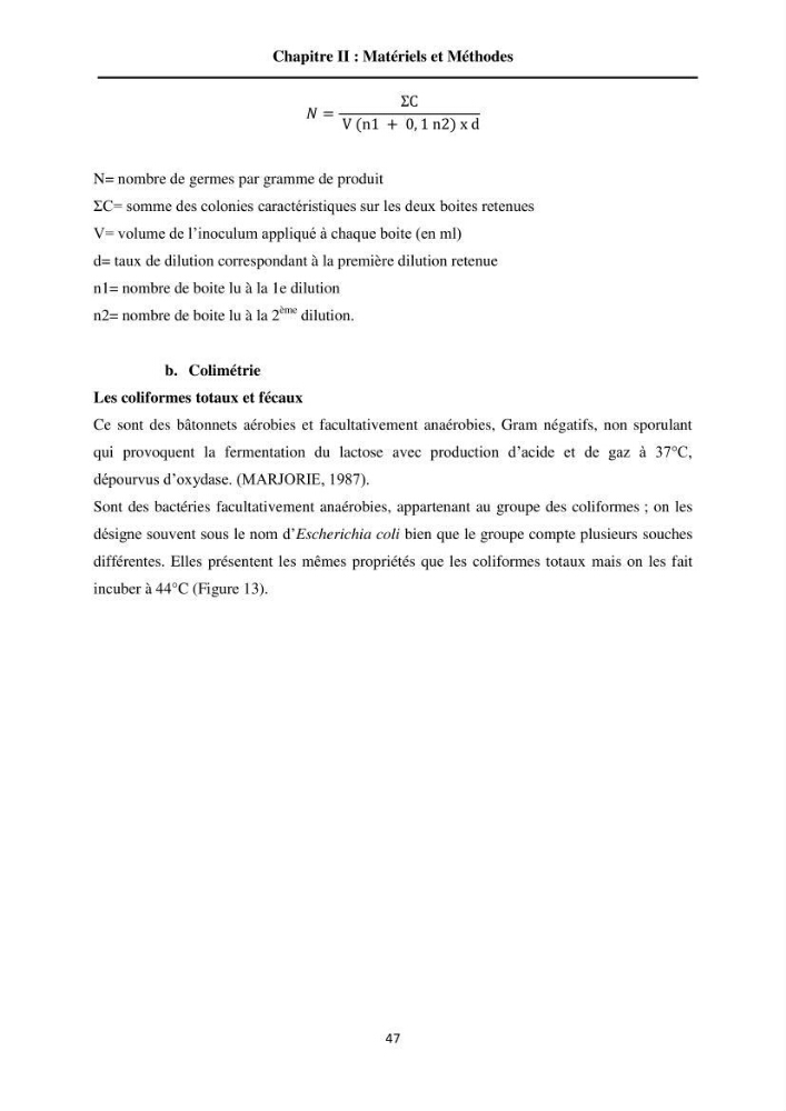 Contribution à la valorisation du Chinchard commun Trachurus trachurus ( L innée, 1758) et évaluation de la qualité organoleptique,hygiénique et nutritionnelle: