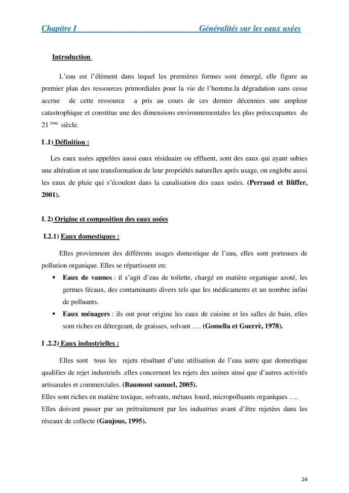 Suivi de la qualité physico-chimique et bacteriologique des eaux usées épurées de la station d\'épuration et leur effet sur l\'environnement marin