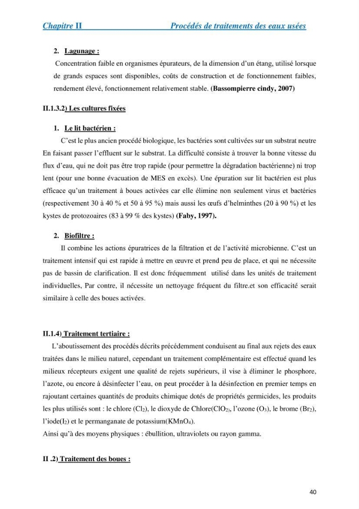 Suivi de la qualité physico-chimique et bacteriologique des eaux usées épurées de la station d\'épuration et leur effet sur l\'environnement marin