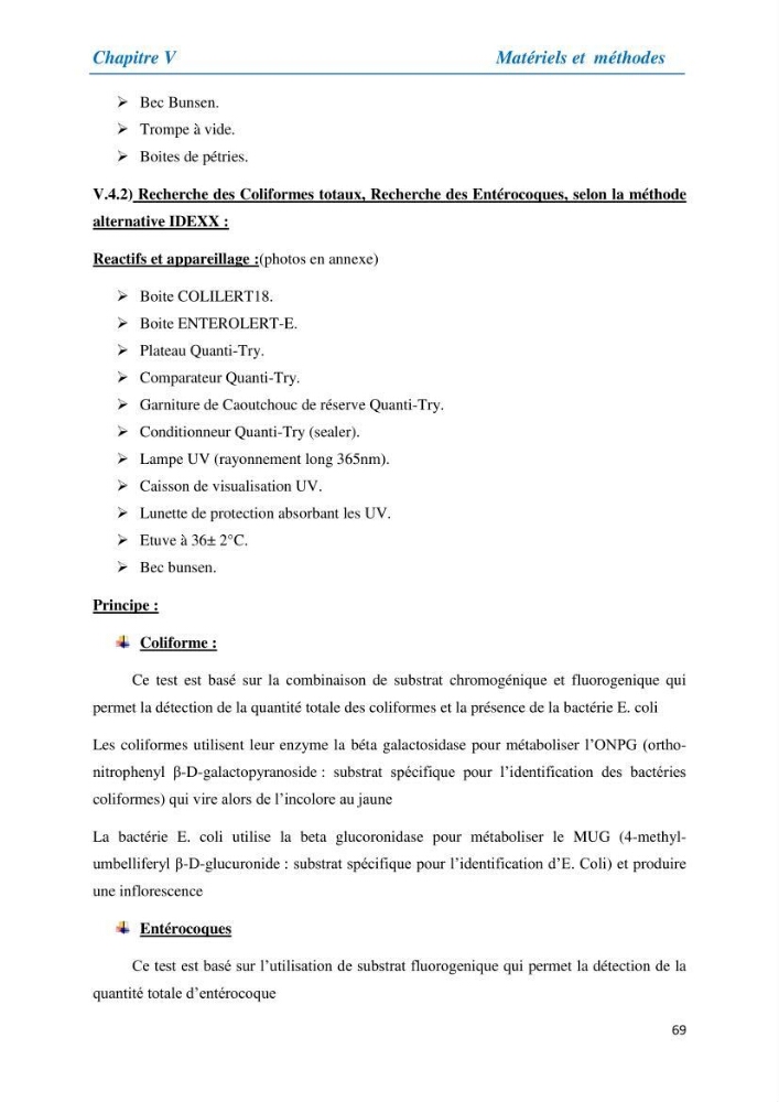 Suivi de la qualité physico-chimique et bacteriologique des eaux usées épurées de la station d\'épuration et leur effet sur l\'environnement marin