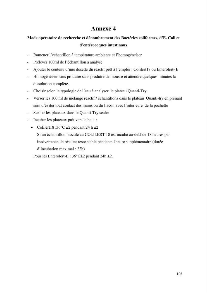 Suivi de la qualité physico-chimique et bacteriologique des eaux usées épurées de la station d\'épuration et leur effet sur l\'environnement marin