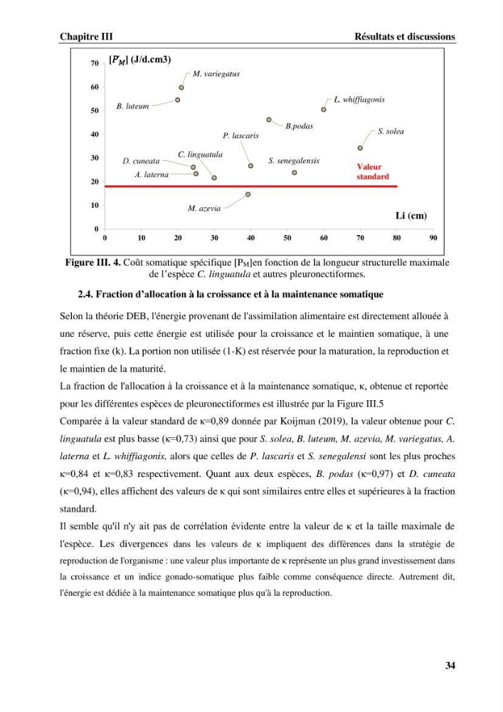 Effet des paramètres du milieu sur la reproduction et la croissance de citharus linguatula (Linnaeus, 1758 ) des eaux centre algériennes selon la théorie DEB