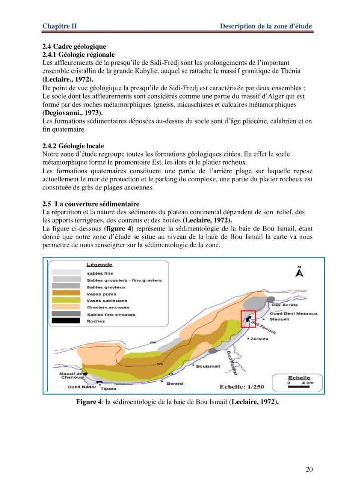 Les paramètres physico-chimiques de l\'eau de mer et de sédiment de la plage ouest de Sidi-Fredj