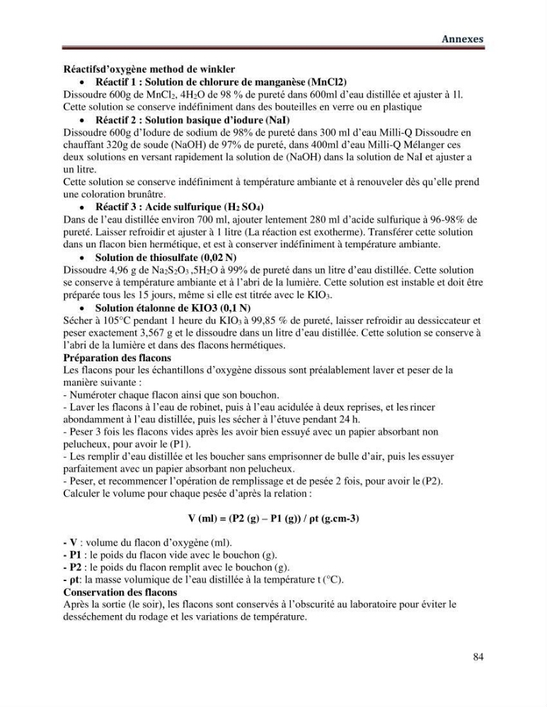 Les paramètres physico-chimiques de l\'eau de mer et de sédiment de la plage ouest de Sidi-Fredj