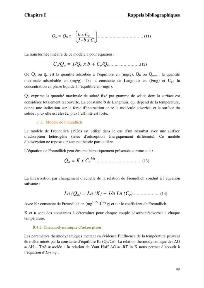 Comportement des éléments traces métallique dans une matrice sédimentaire par des études d\'extration séquentielle et par adsorption