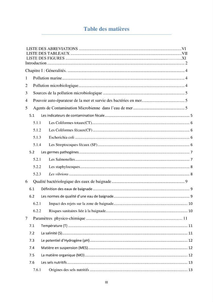 Suivi de la qualité microbiologique et physicochimique des eaux de baignade.