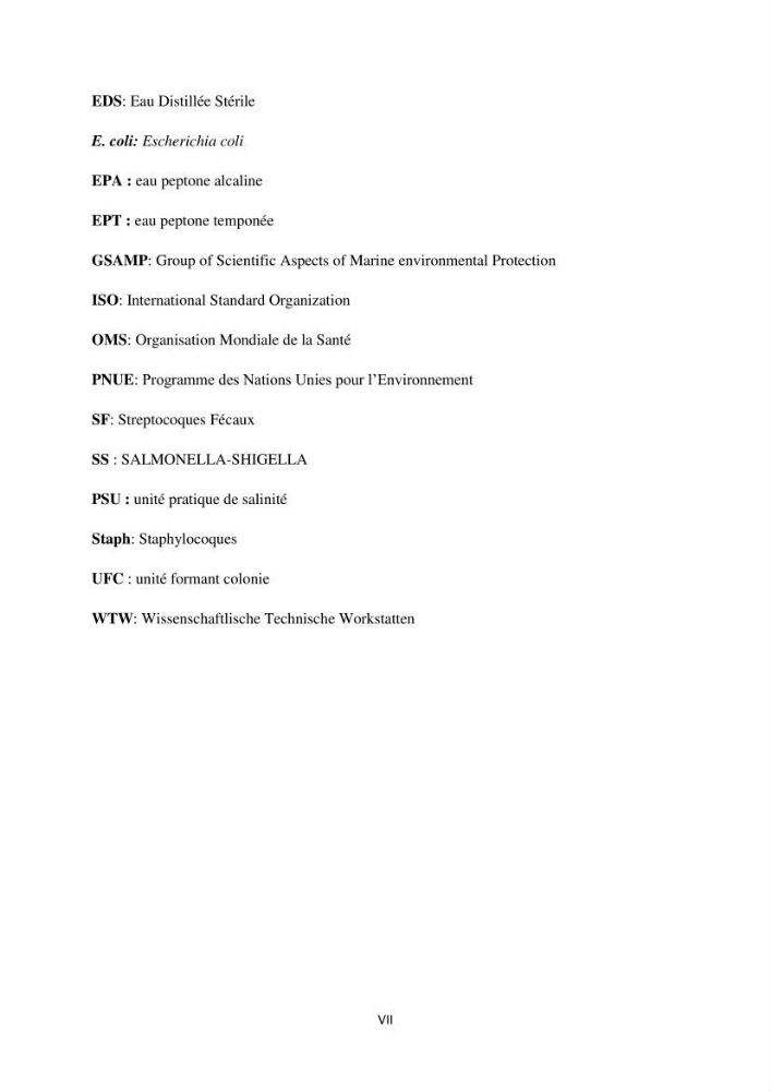 Suivi de la qualité microbiologique et physicochimique des eaux de baignade.