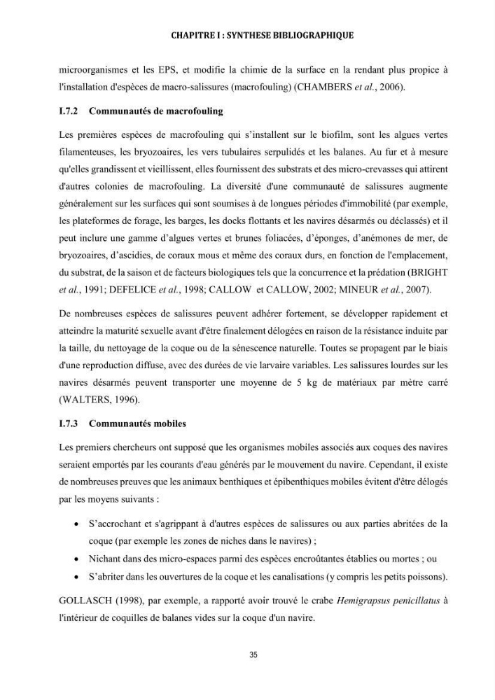 La biosalissure « biofouling » de la coque des navires, une menace pour la biodiversité du milieu marin