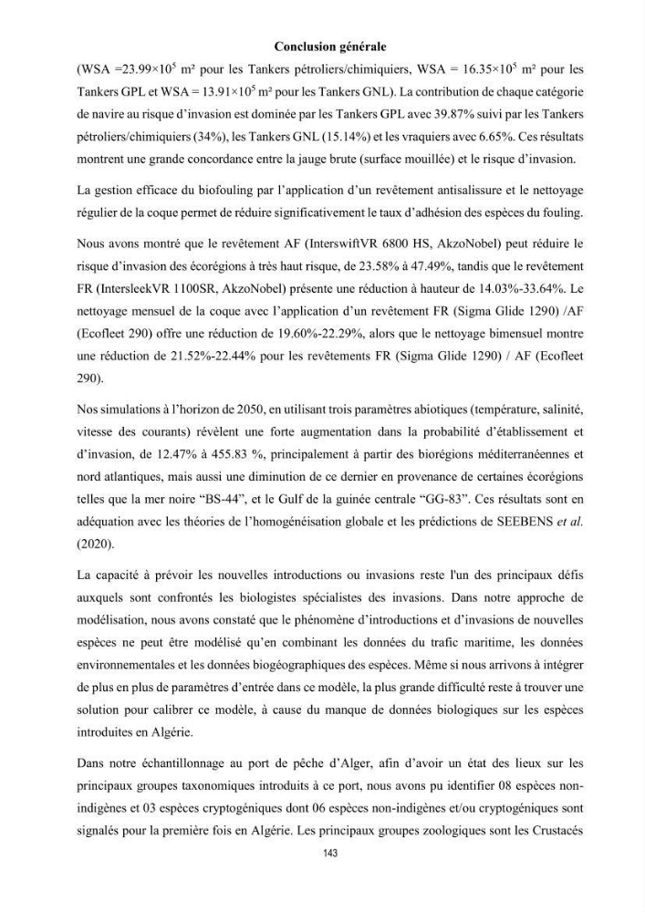 La biosalissure « biofouling » de la coque des navires, une menace pour la biodiversité du milieu marin