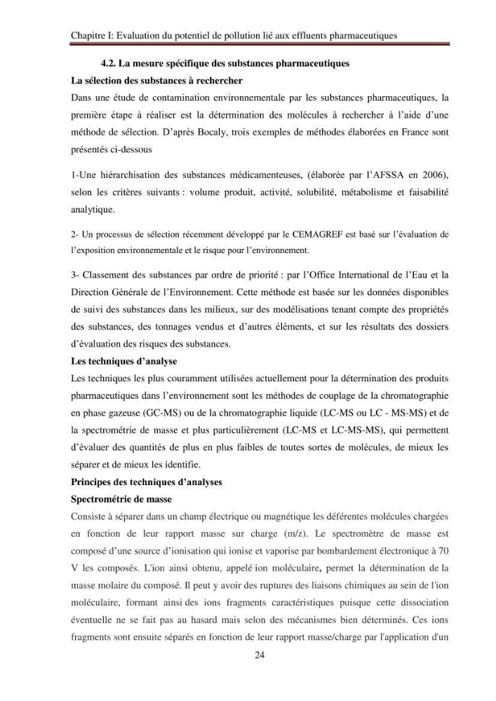 Evaluation du potentiel de pollution lié aux effluents pharmaceutiques en zone littorale