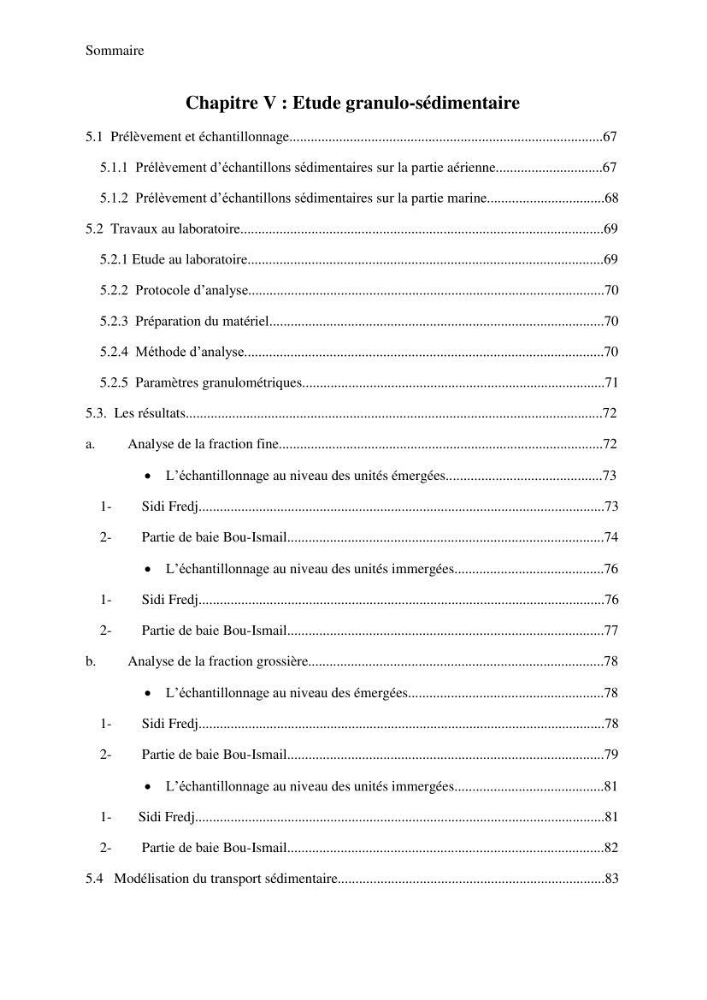 Impact des forçages météorologiques et anthropiques sur la dynamique morpho-sédimentaire du littoral Ouest Algérois