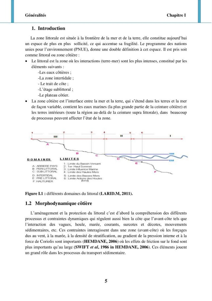 Impact des forçages météorologiques et anthropiques sur la dynamique morpho-sédimentaire du littoral Ouest Algérois