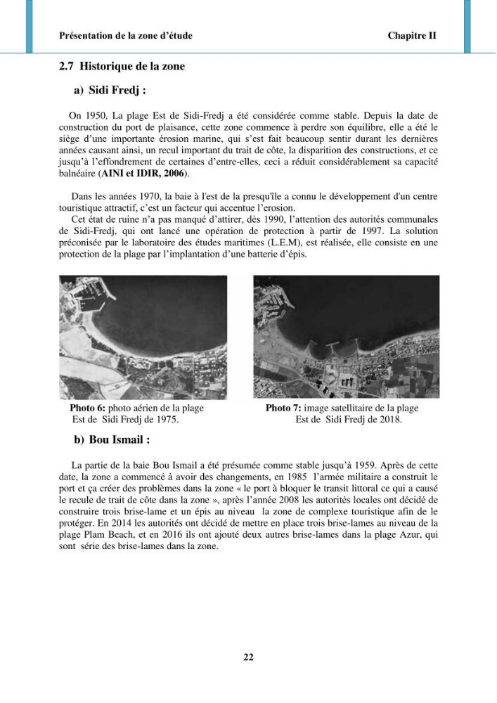 Impact des forçages météorologiques et anthropiques sur la dynamique morpho-sédimentaire du littoral Ouest Algérois