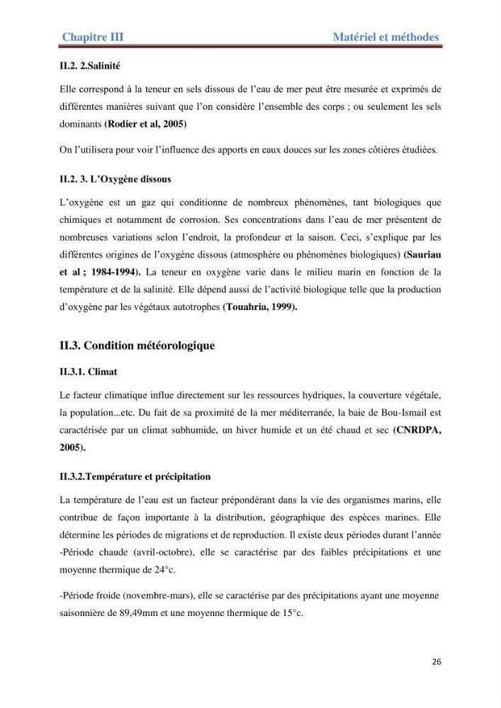 Contribution a l’étude de l’évolution de l’herbier à Posidonie (Posidonia oceanica) sous l’effet de la pression anthropique dans la baie de Bou-Ismail à Alger