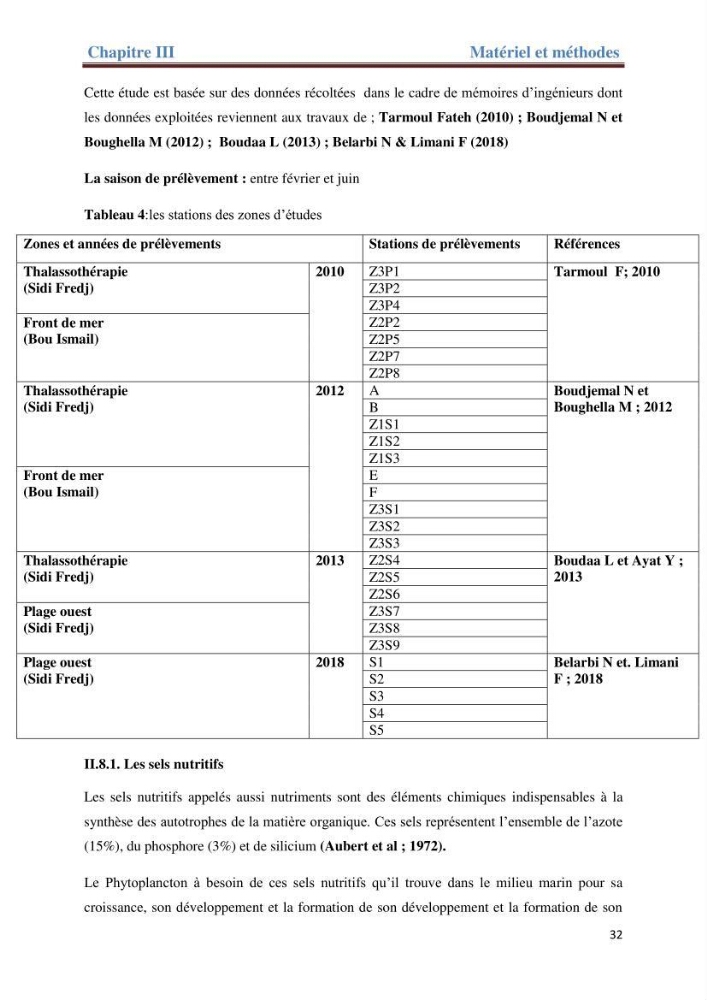 Contribution a l’étude de l’évolution de l’herbier à Posidonie (Posidonia oceanica) sous l’effet de la pression anthropique dans la baie de Bou-Ismail à Alger