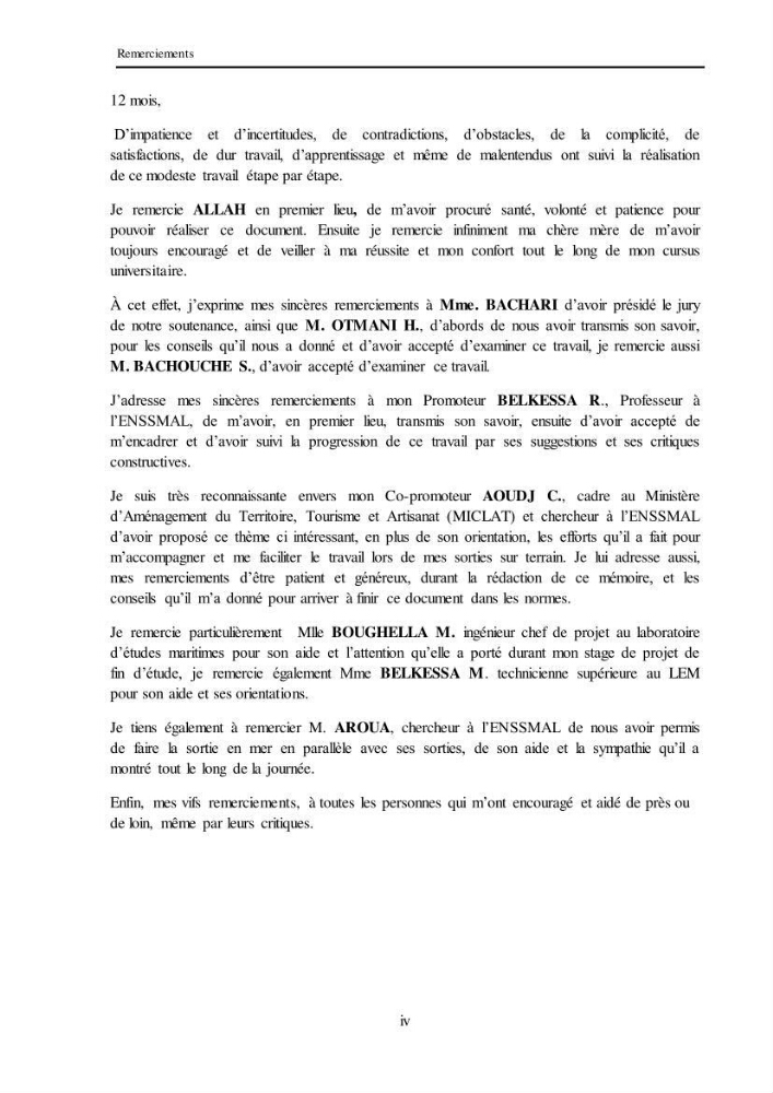 Impacts de l\'implantation des ouvrages de protection sur frange côtière de Bordj El Kiiffan: