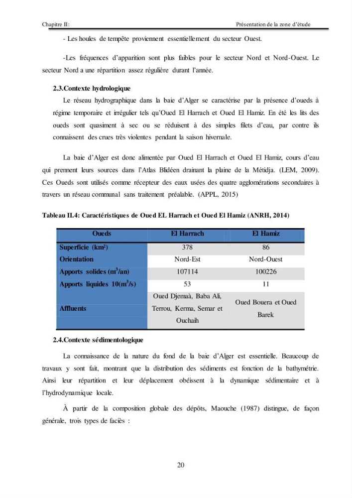 Impacts de l\'implantation des ouvrages de protection sur frange côtière de Bordj El Kiiffan: