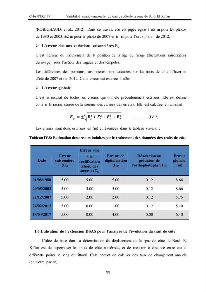 Impacts de l\'implantation des ouvrages de protection sur frange côtière de Bordj El Kiiffan: