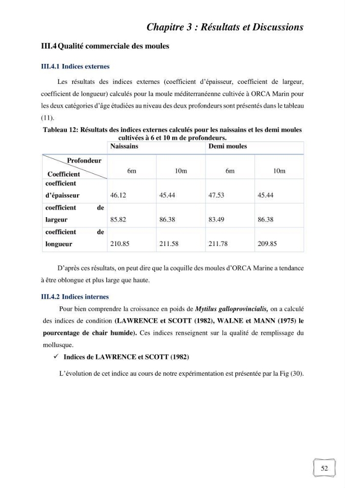 Etude des performances de croissance d\'un élevage myliticole mytilus galloprovincialis ( Lamarck,1819) Ain Taya (Alger)