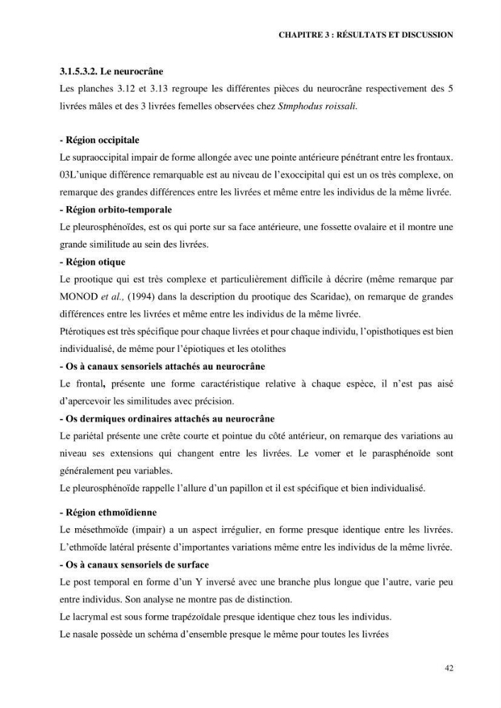 Contribution à l’étude de Symphodus roissali (Risso, 1810) des côtes centres du bassin algérien