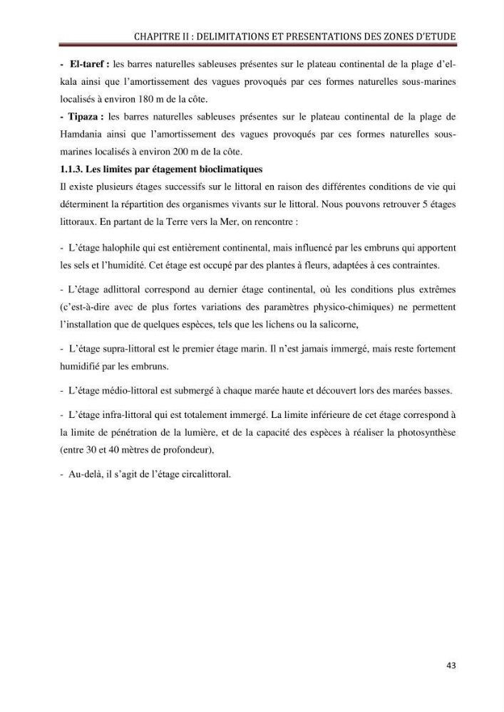 Contribution à l\'élaboration d\'une base de données dans le cadre de la gestion intègrée du littoral Algérien