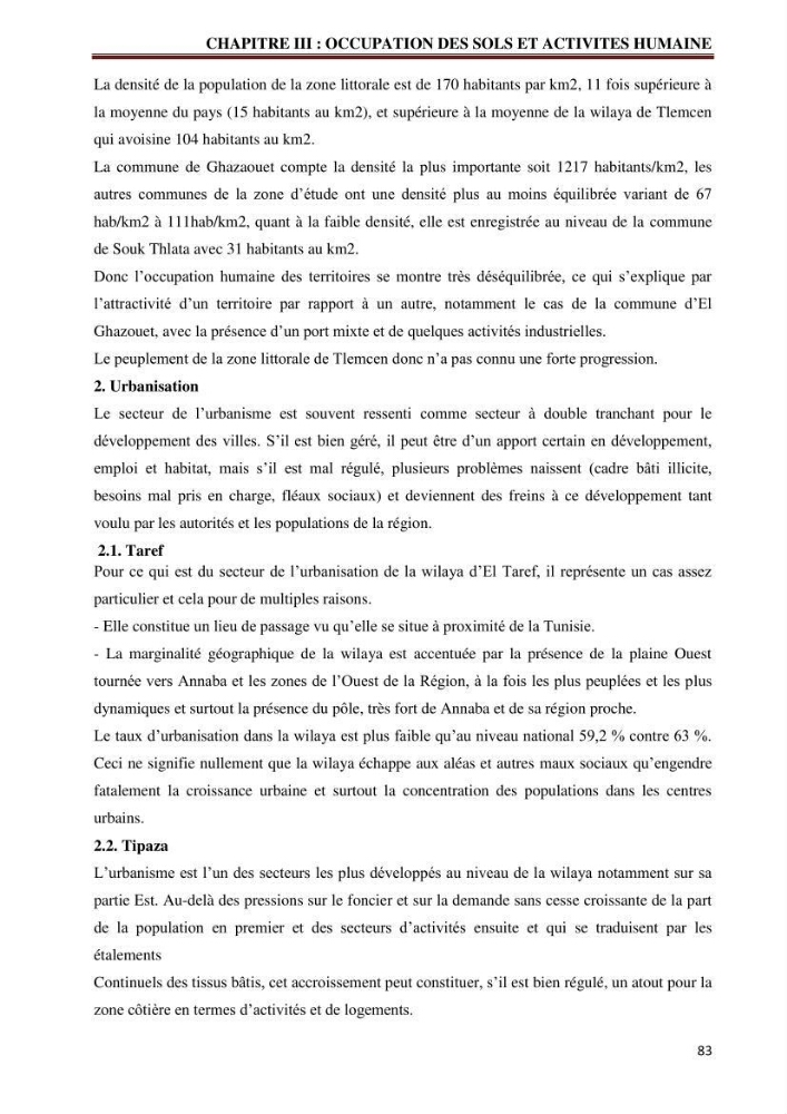 Contribution à l\'élaboration d\'une base de données dans le cadre de la gestion intègrée du littoral Algérien