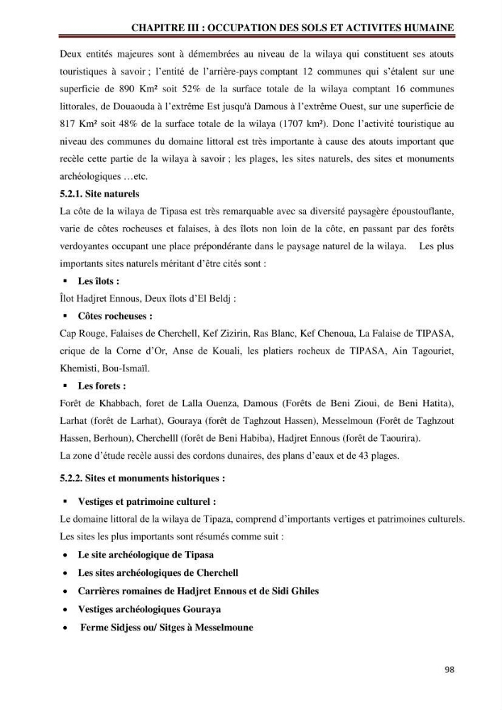 Contribution à l\'élaboration d\'une base de données dans le cadre de la gestion intègrée du littoral Algérien