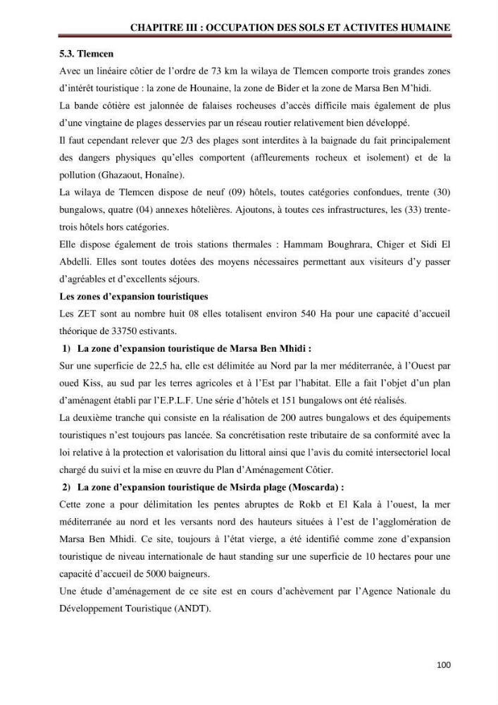 Contribution à l\'élaboration d\'une base de données dans le cadre de la gestion intègrée du littoral Algérien